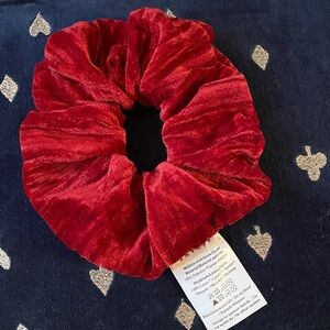 Sezane Red Velvet Holiday Scrunchie.